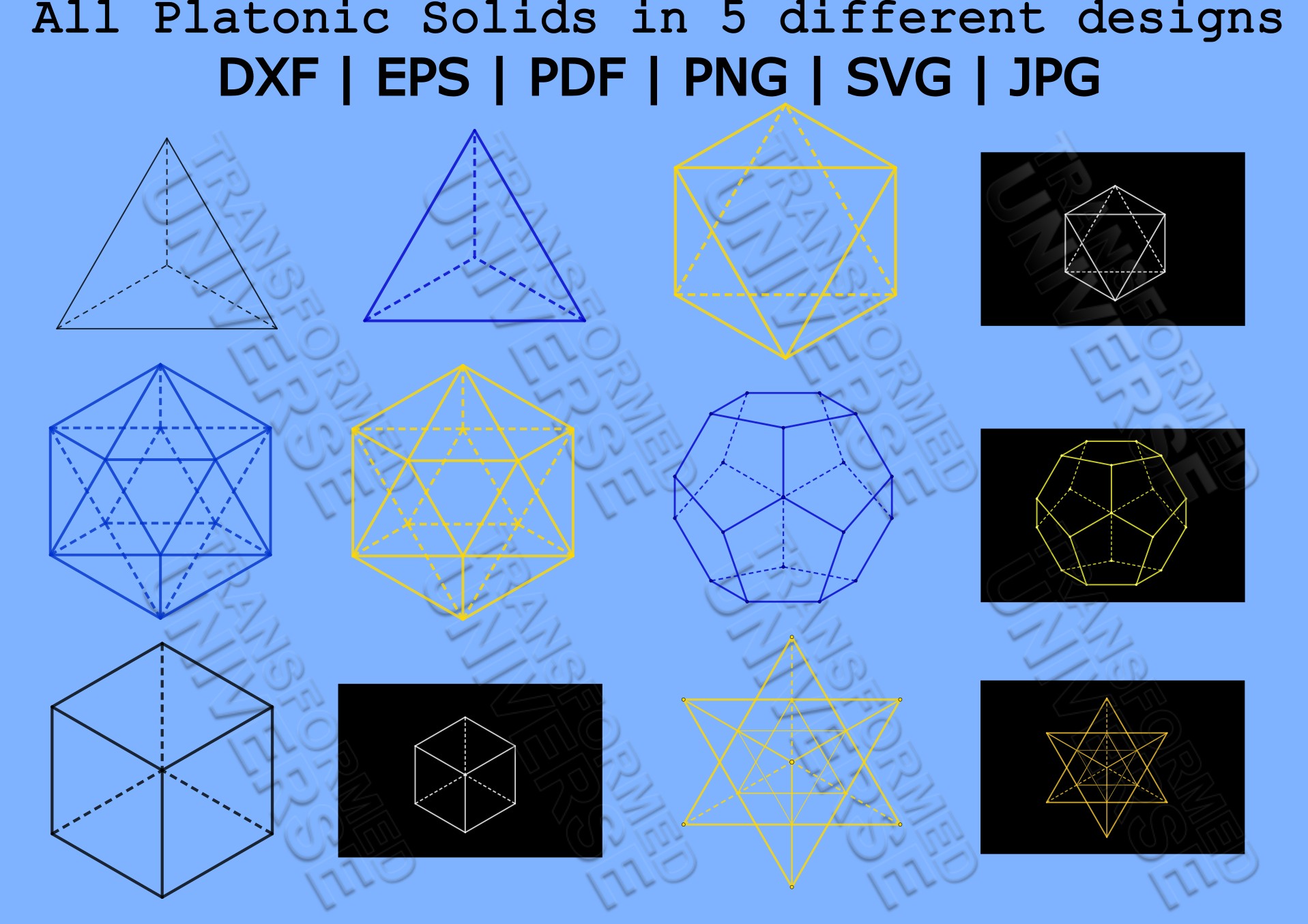 Platonic Solids digital download collection